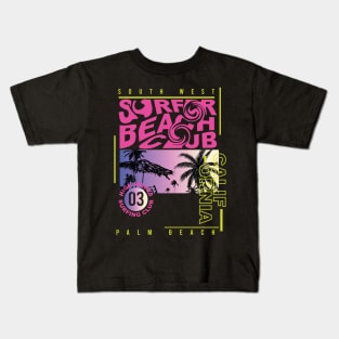 California Surfer Beach club Kids T-Shirt